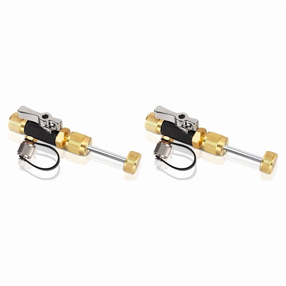 2X HVAC Valve Core Removal Tool, 1/4 Inch Vacuum-Rated Valve Core Removal Tool,Works with All Refrigerants,HVAC Tools