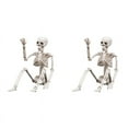thumbnail image 1 of 2X Halloween Skeletons Decorations, Posable Plastic Skeleton, Full Body Skeleton with Movable Joints, 1 of 4