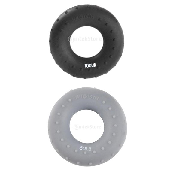 2X Hand Grips - Hand Forearm Exerciser & Strengthener - 80lb & 100lb - Extension, Crushing & Training Durable Silic
