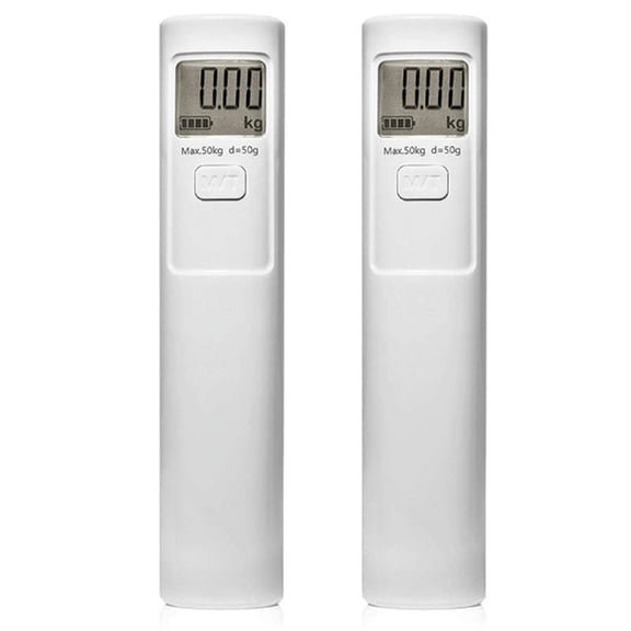 2X Hand Luggage Scale Power Generation 50kg 50g Portable Manual Digital Hanging Luggage Weight Scale No Need Battery