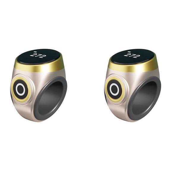 2X Hand Electronic Digital Counting Counter Ethnic Style Points Rechargeable Ring Ring Idea Tally Counter-C