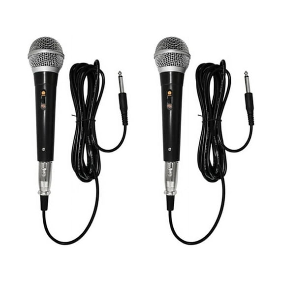 2X Handheld Professional Wired Dynamic Microphone Clear Voice Mic for Karaoke Vocal Music Performance