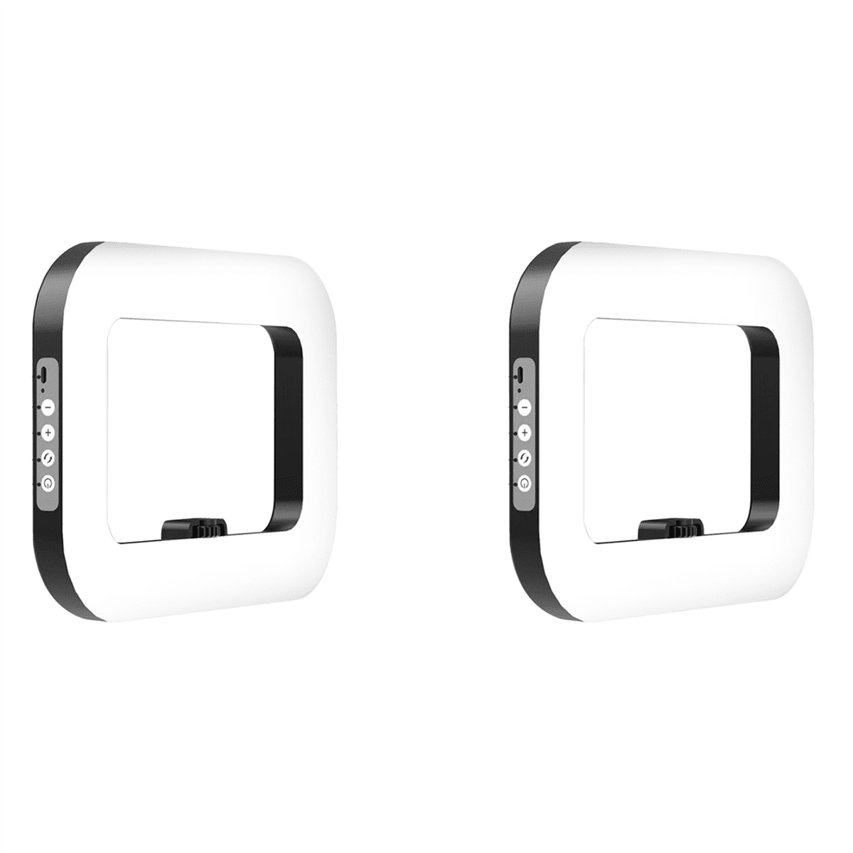 2X Handheld Ring LED Rechargeable Fill Light Portable Mobile Phone Live ...