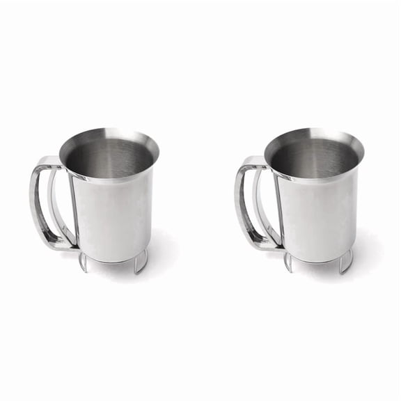 2X Handheld Stainless Steel Batter Dispenser Cake Cupcake Dough Dispensers Kitchen Tool Baking Flour Paste Funnel