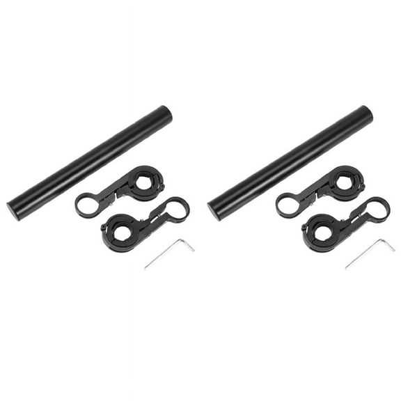 2X Handlebar Extension Mount Bicycle Bike Handle Bar Bracket Extender Holder（black）