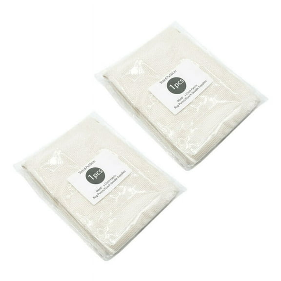 2X Handmade Cotton Yarn Monks Cloth Punch Needle DIY Embroidery Needlework Fabric 67X50cm