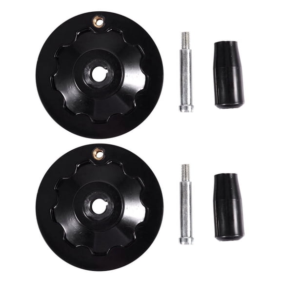 2X Handwheel with Rotating Handle, 10 x 80 mm