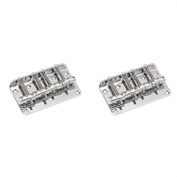2X Hard Tail Fixed Bridge Compatible with 4 String or Style Top Load Chrome