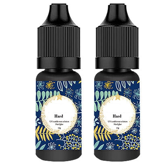 2X Hard UV Resin Glue Clear Ultraviolet Curing Quick Drying Epoxy Resin UV Glue DIY Jewelry Making Tools, 10G2 x Jewelry Making Tools