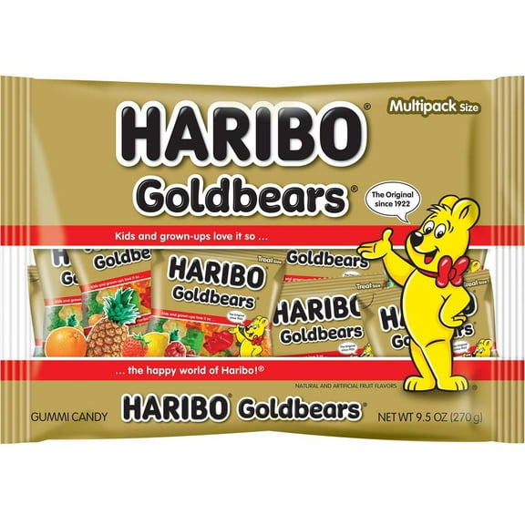 2X - Haribo Halloween Goldbears Gummies Mini Bags - 9.5oz