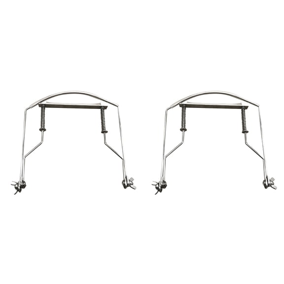 2X Harmonica Neck Holder 10 Holes Blues Harp Mouth Organ Stand Harmonic Rack -Silver,2 x Harmonica stand,Silver