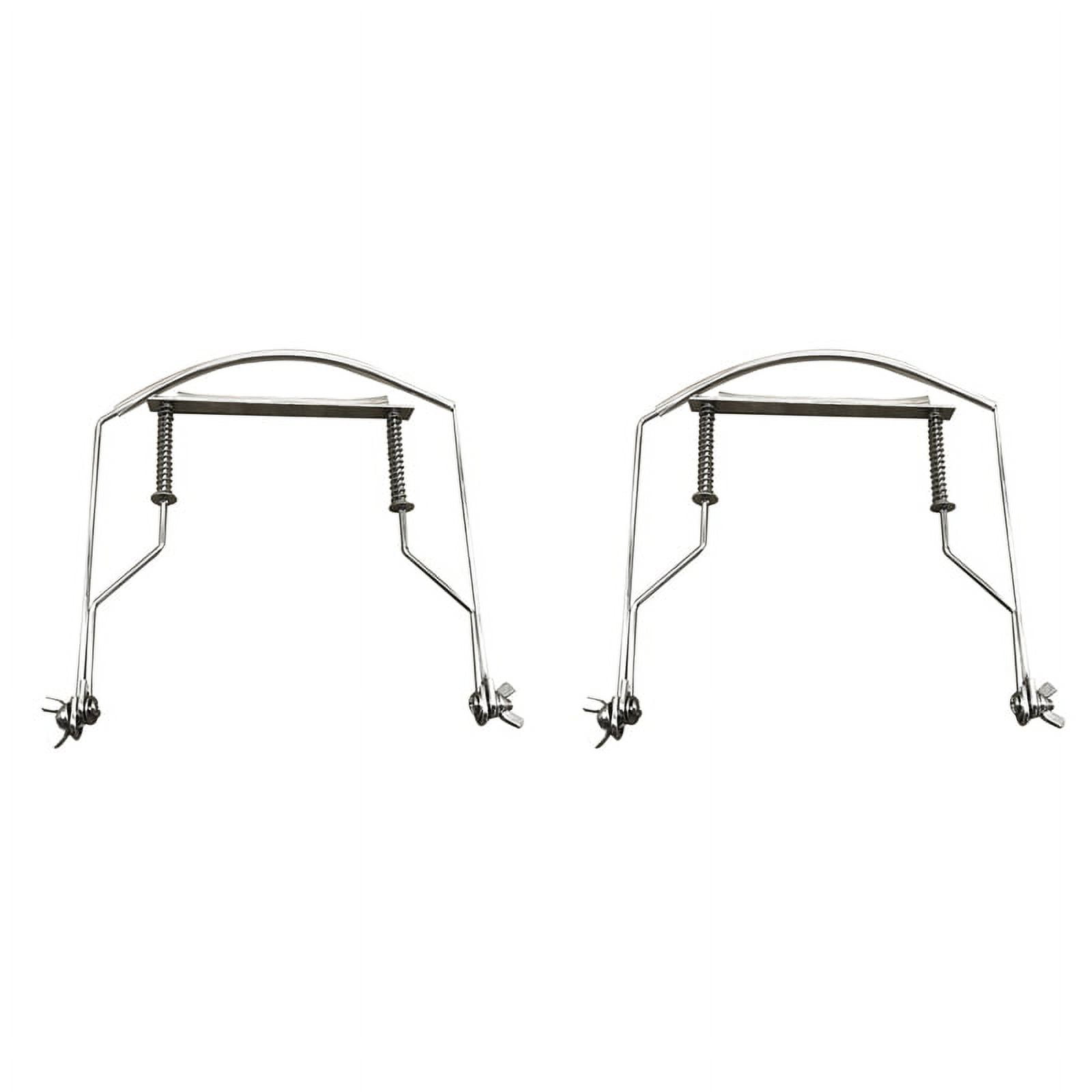 2X Harmonica Neck Holder 10 Holes Blues Harp Mouth Organ Stand Harmonic Rack Silver