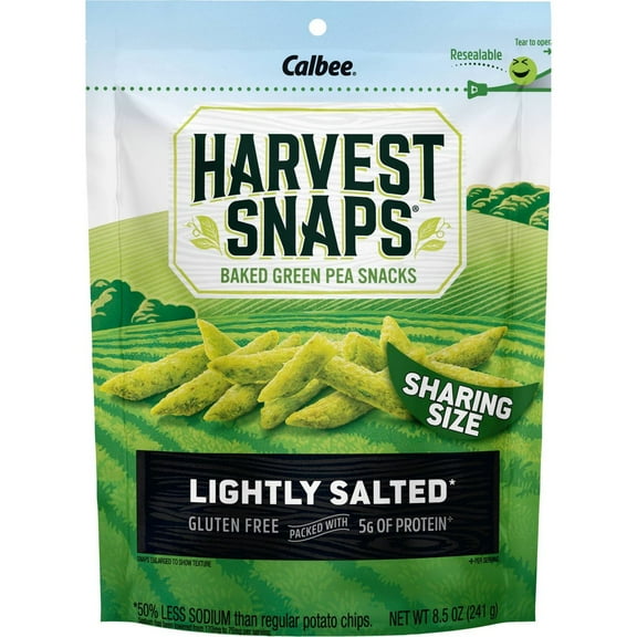 Harvest Snaps Lightly Salted Baked Green Pea Snacks 8.5oz (Pack of 2)