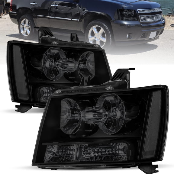 2X Headlights Assembly For 2007-2014 Chevy Tahoe Avalanche Suburban 1500 2500