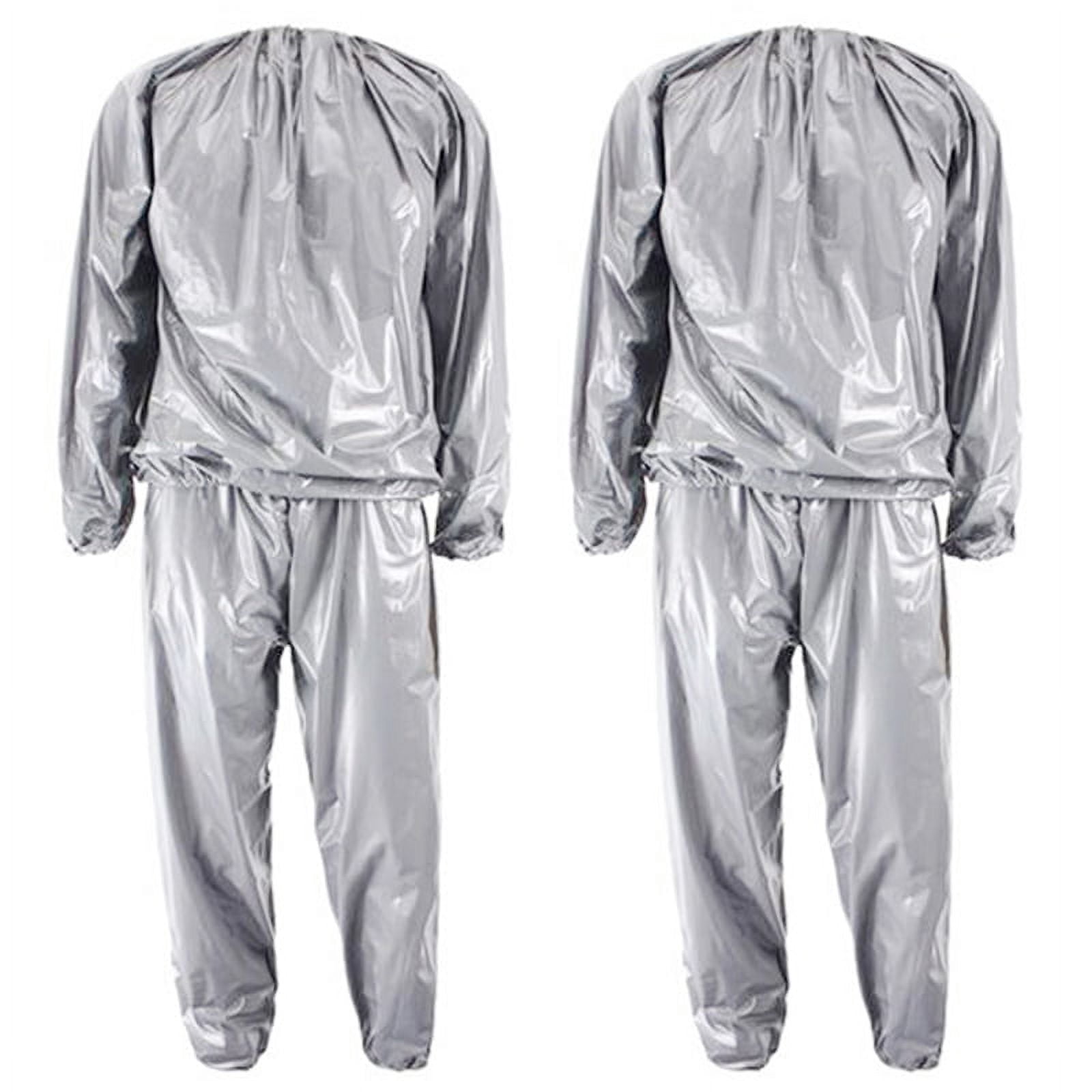AQF Sauna Pak voor gewichtsverlies - Heavy Duty Sauna Zweet Vest Body Shaper - Unisex PVC Gym Fitness Workout Kleding Mannen Vrouwen Oefening Trainingspak - Sauna Jas Broek Full Body (Blauw, S