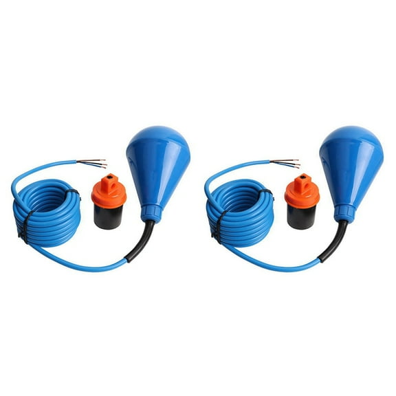2X Heavy Duty Float Switch for Sewage, Suspended Solids and Viscous Liquids (Line Length 10 Meters)