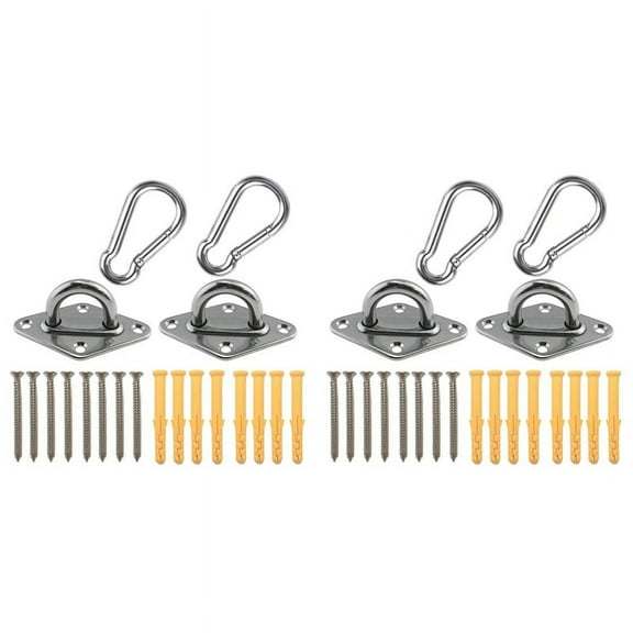2X Heavy Duty Hammock Hanging Kit Eye Plates Ceiling Wall Mount Anchor Hooks Hanger for Hammock Swing Chair