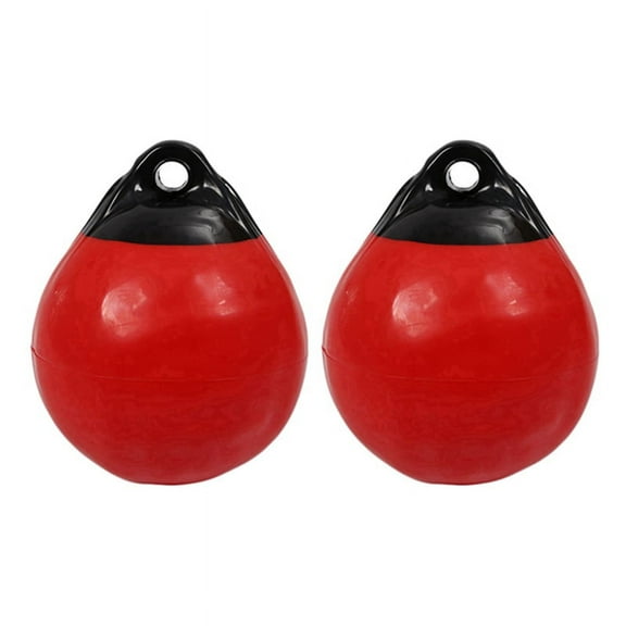 2X Heavy Duty PVC Boat Ball Round Anchor Buoy Dock Bumper Ball Inflatable Protection Marine Mooring Buoy Red