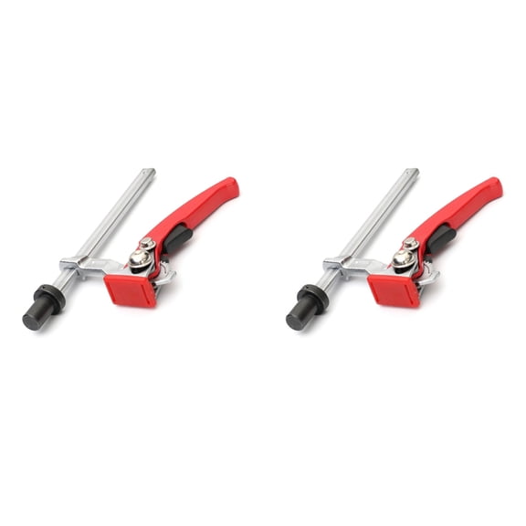 2X Heavy-Duty Ratchet Workbench Clamp, Woodworking Table Material Rapid Clamping Fixture for Base Diameter 19mm 3/4inch
