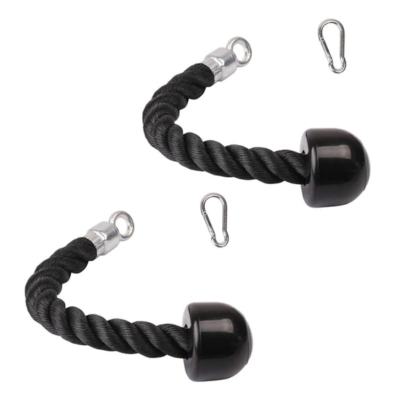 2X Heavy Duty Tricep Pull Down Single Rope with Snap Hook, Fitness Attachment Cable Machine Pulldown for Home Gym