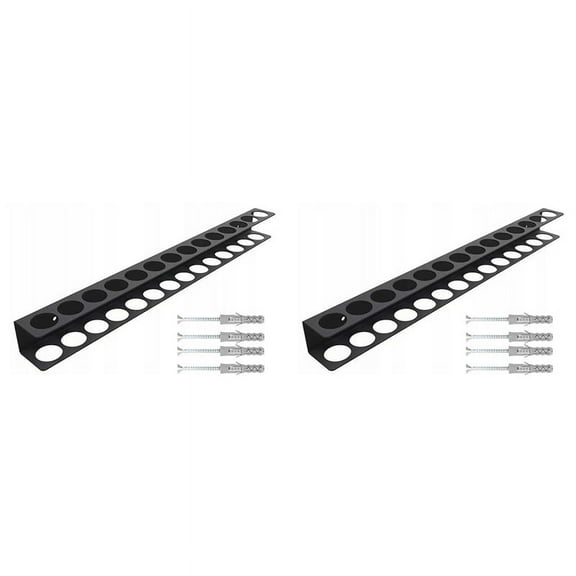2X Heavy-Duty Wall-Mounted Tool Organizer - Metal Screwdriver Holder for Garage, Kitchen & Bathroom Storage