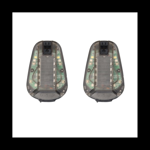 2X Helmet Survival Beacon Light Strobe Safety IR Flashlight Signal with Magic Tape D