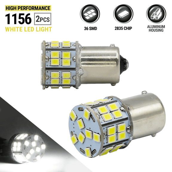 2X High Power 40W 6000K White LED 1156 RV Camper Trailer Interior Light Bulbs