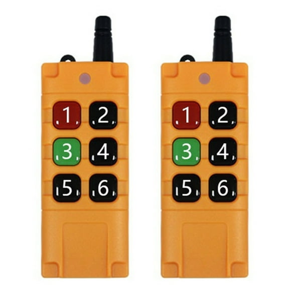 2X High Power Waterproof Industrial Wireless Remote Control EV1527 Chip ASK 2000M Long Range 433Mhz 6 Button