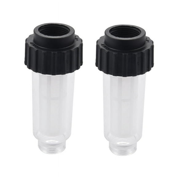 2X High Pressure Cleaning- Garden Hose High Pressure Cleaner Water Filter Filter For K2-K7,2 x Filters,black&white