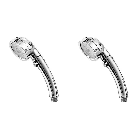 2X High Pressure Shower ,Handheld Showerhead with ON/ Full Shutoff Push Button Angle-Adjustable
