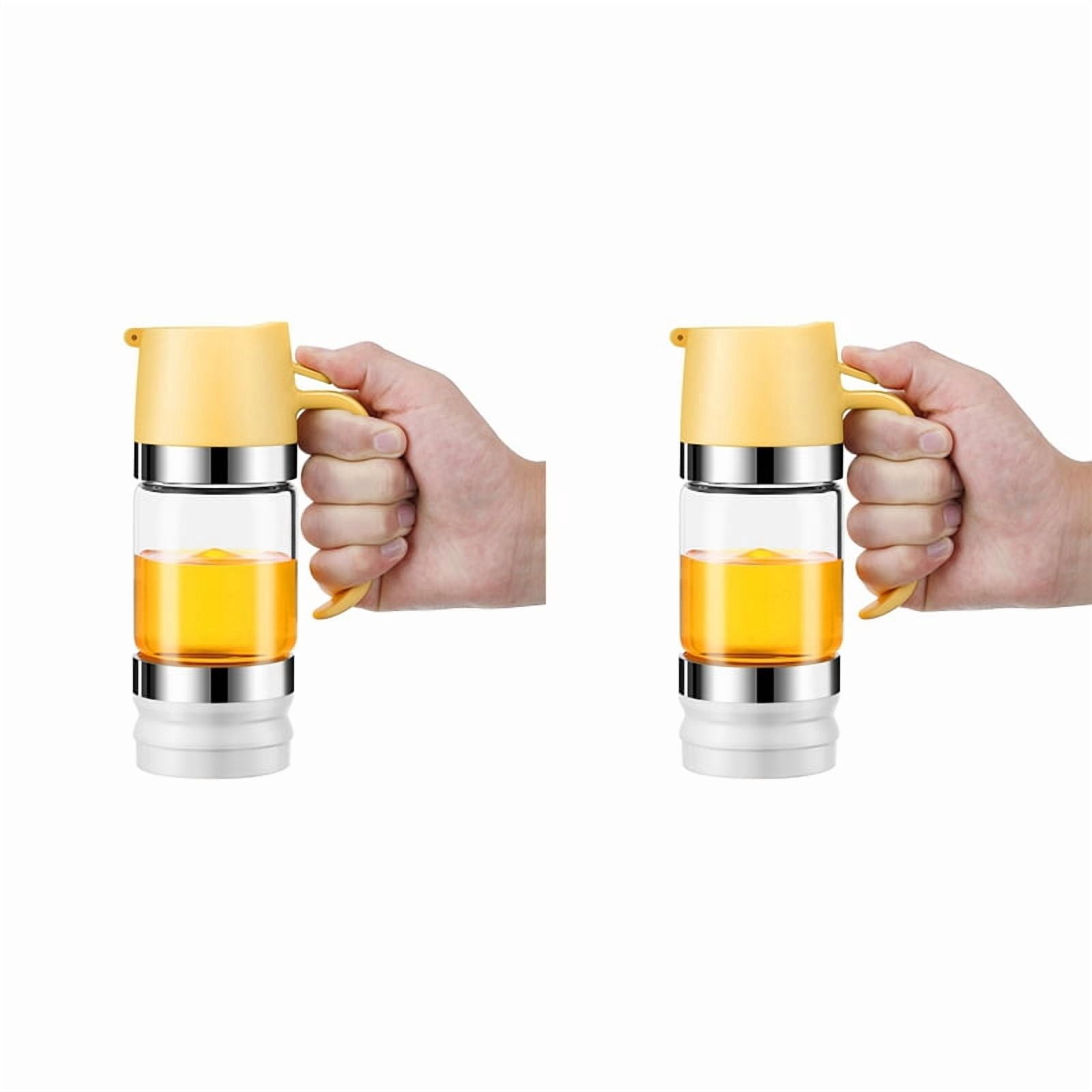 2X Honey Dispenser Jar, 10 Oz No Drip Glass Honey Dripper with Handle, Honey Syrup Dispenser for Bread, Coffee or Tea