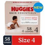 2X - Huggies Skin Essentials Baby Diapers, Size 4 (22-37 lbs)