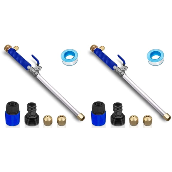 2X Hydro Jet Washer High Pressure Power Washer Wand Water Hose with 4 Hose Nozzle Auto Watering Sprayer