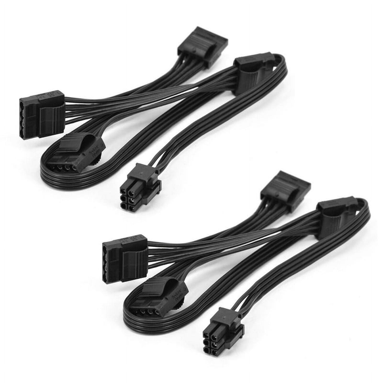 2X IDE 4Pin Modular Power Supply Cable for RM1000X RM550X 650X 750X 850X 6Pin to 4 IDE Cable