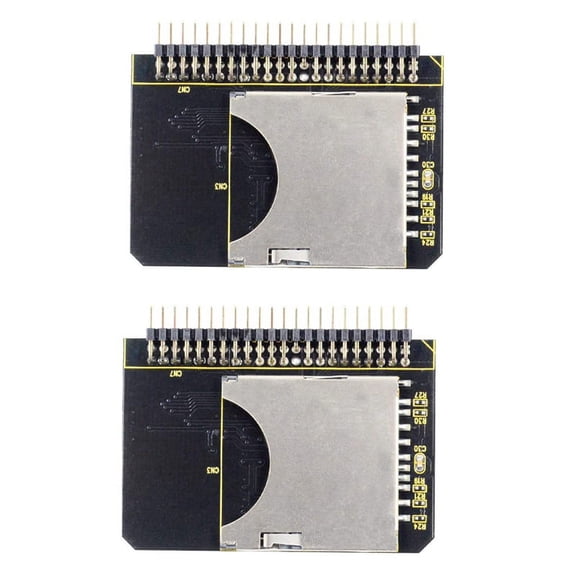 2X IDE SD Adapter SD to 2.5 IDE 44 Pin Adapter Card 44Pin Male Converter SDHC/SDXC/MMC Memory Card Converter for Laptop,2 x SD to 2.5 IDE 44 pin adapter card,black