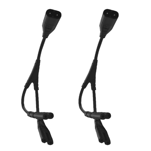 2X IEC320 C8 to 2X C7 Y Split AC Power Cord, IEC Figure 8 Male to 2 Female 1 in 2 Out AC Power Cable