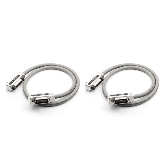 2X IEEE488 Line Industrial Control Connection Motherboard Line GPIB Cable GPIB Transmission Cable 1.5 Meters,2 x GPIB Cable,Grey&Silver