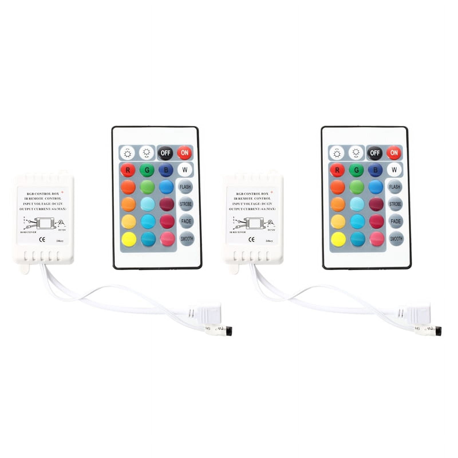 2X IR Box Remote Controller 24 Keys for RGB LED Light Strip - Walmart.com