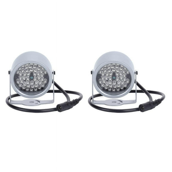 2X IR Illuminators, Night Vision Infrared Light 48 LED Night Vision Waterproof Lamp IR Infrared Light for Indoor