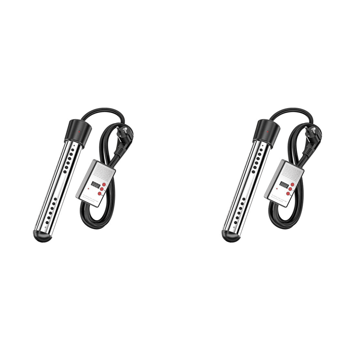 2X Immersion Water Heater, 2500W Electric Bucket Heater with Timer Auto