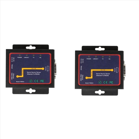 2X Industrial Modbus Serial RS485 RS422 to Ethernet Converter Device Server RTU/UDP RJ45 to RS232+RS485 Connector,2 x RJ45 to RS232+RS485 converter