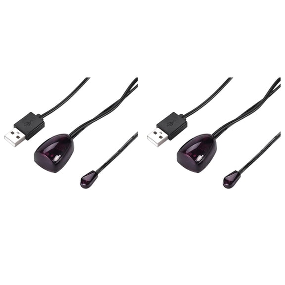 2X Infrared IR Remote Extender Repeater Receiver USB Adapter Transmitter Applies to Remote Control 2m with Lights