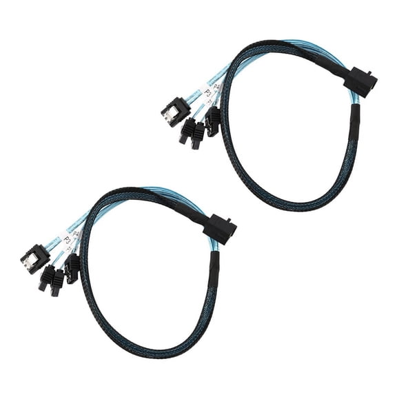 2X Internal Mini to Cable, SFF-8643 to Forward Breakout Compatible with Controller Hard Drive (1.6Ft)