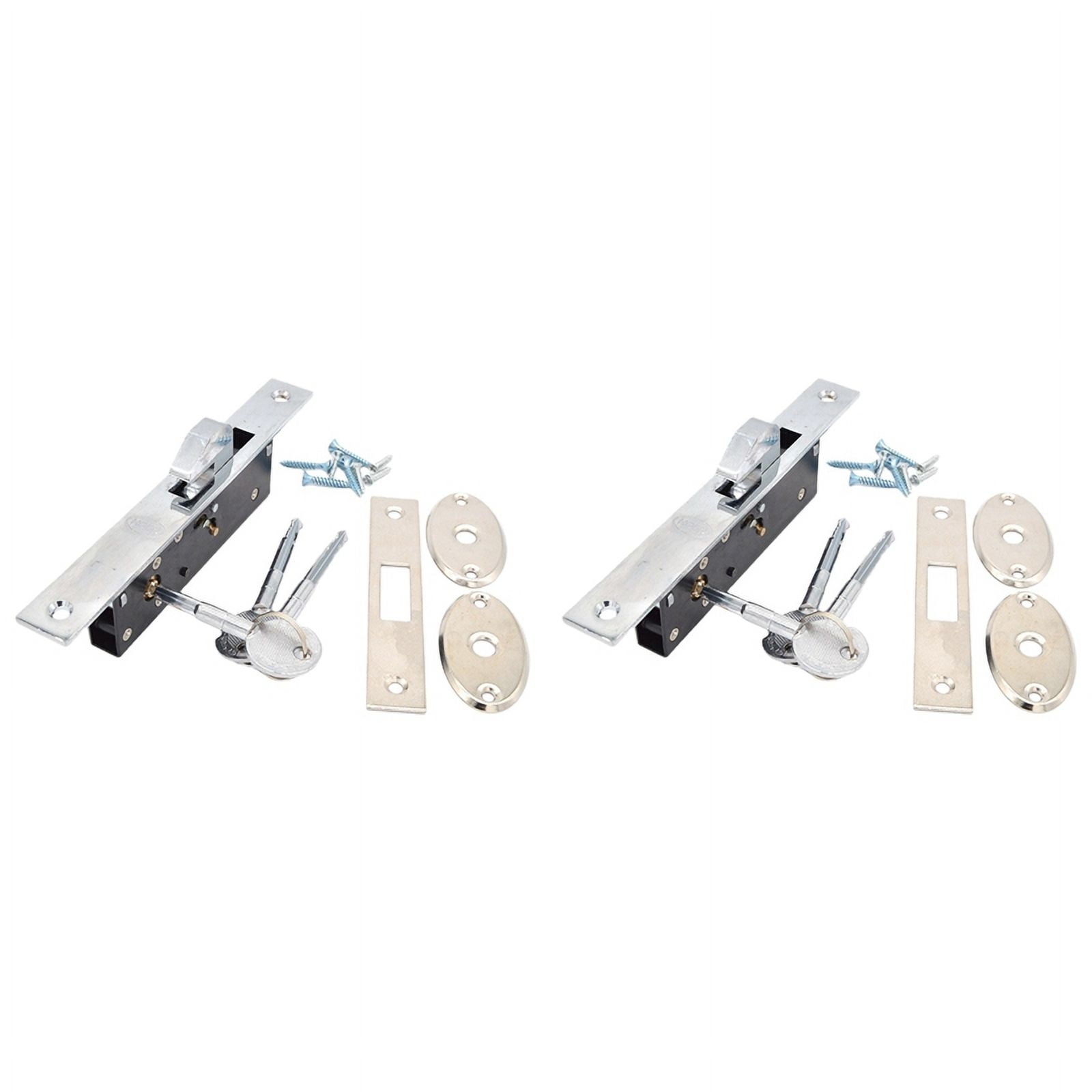 2X Iron Gate Frame Glass Door Hook Lock Sliding Door Sliding Gate Key ...