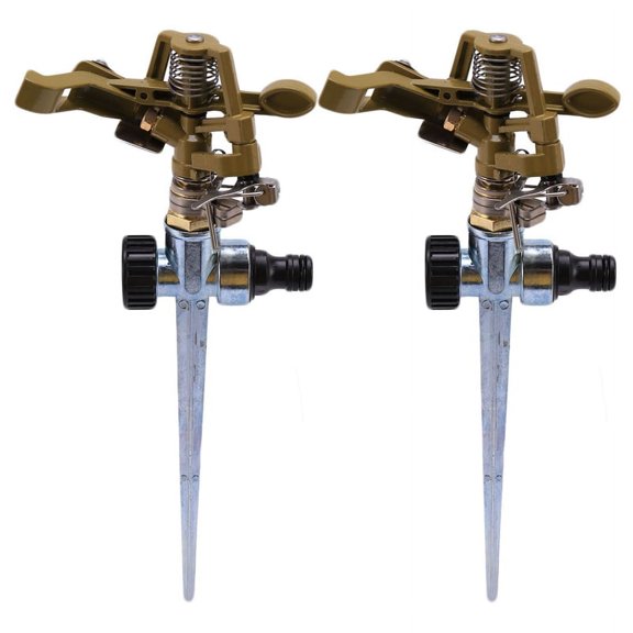 2X Irrigation Sprayer Sprinkler for Lawn Garden Golf Grass Metal Impulse Hose Sprinkler