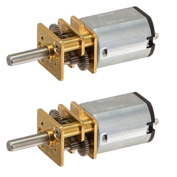 2X JA12-N20 Model DC 12V 100RPM Torque Mini Motor Silver+Gold,2 x ,Silver & Gold