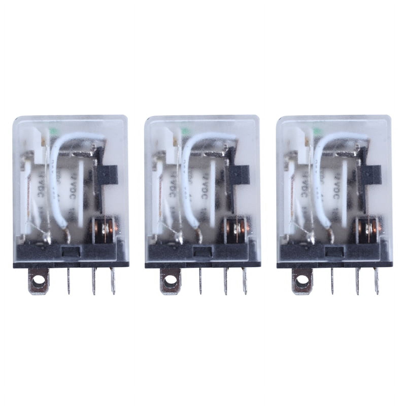 2X JQX-13F LY2 DC 12V Coil 8-Pin DPDT Green LED Electromagnetic Relay,2 ...