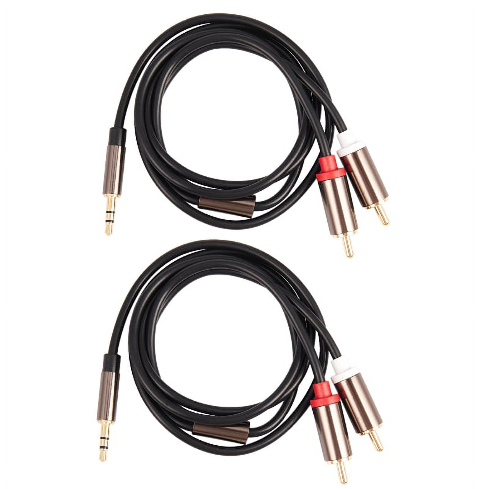 2X Jack 3.5mm to 2 RCA Audio Cable AUX Splitter 3.5mm Stereo Male to ...