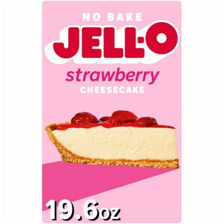 2X - Jell-O No Bake Strawberry Cheesecake Dessert Kit - Walmart.com
