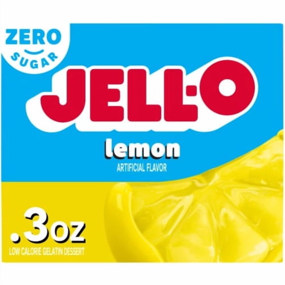 Pack of 2 - Jell-O Zero Sugar Lemon Flavor Gelatin 0.3 oz